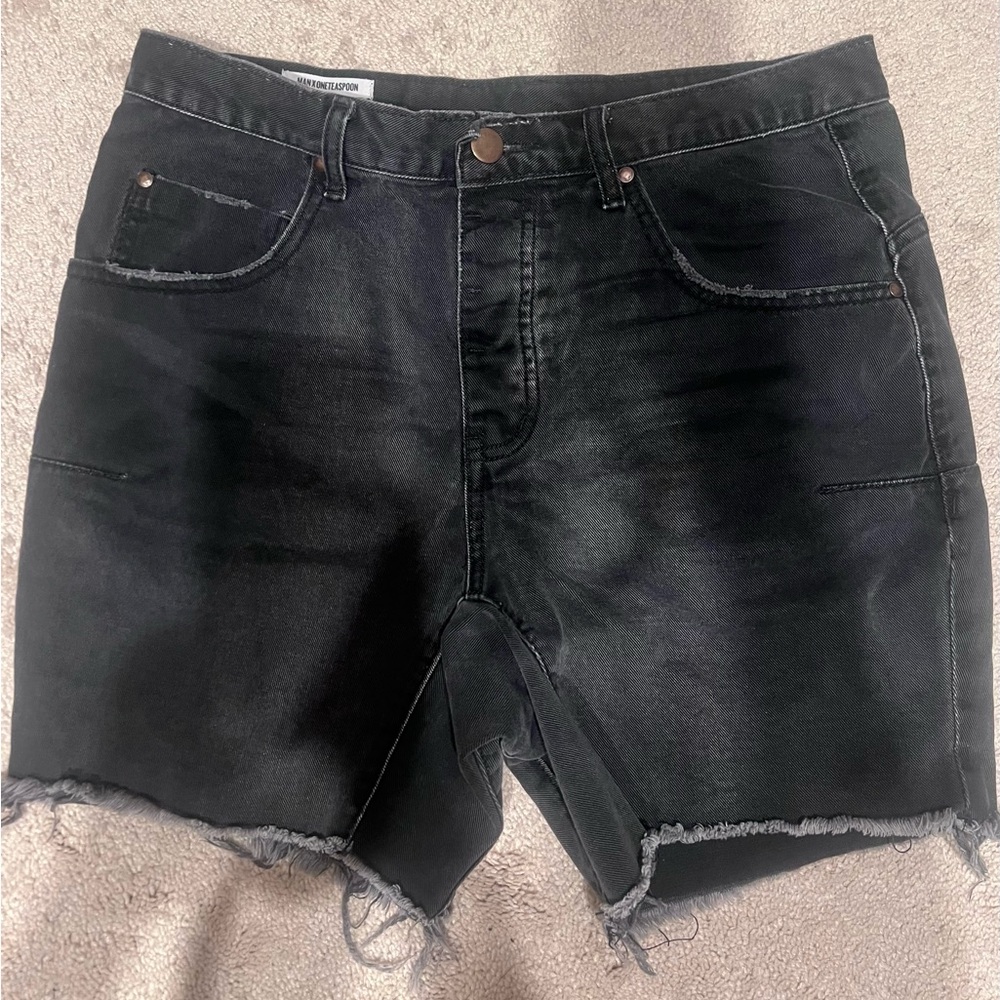 One Teaspoon Black Jean Shorts